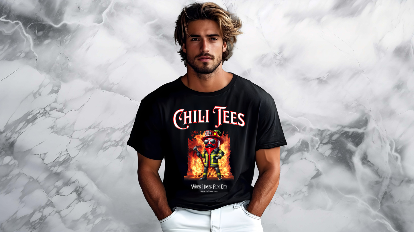 Men's Graphic T-shirt / Sleeve Prints / Fireman