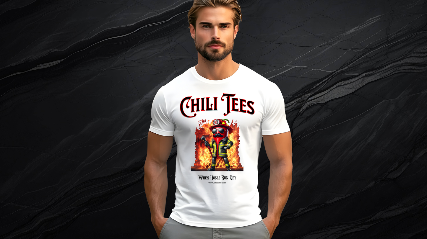 Men's Graphic T-shirt / Sleeve Prints / Fireman